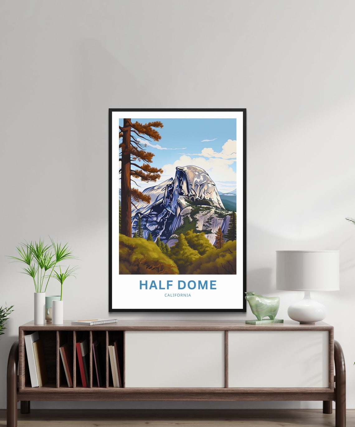 Half Dome California Yosemite Iconic Summit View Travel Poster - Image 2