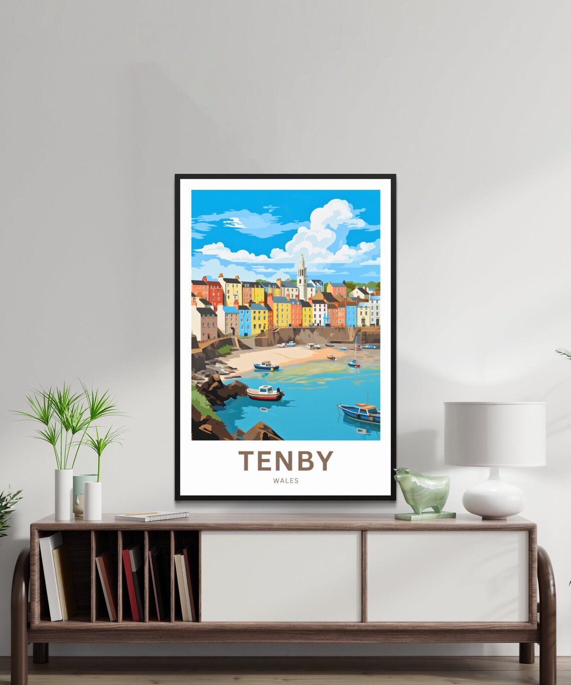 Tenby Travel Poster, Wales Wall Art Print - Image 2