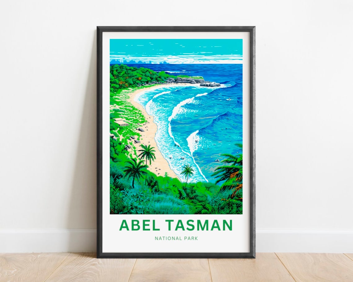 Abel Tasman National Park New Zealand Coastal Beach Travel Poster - Image 5