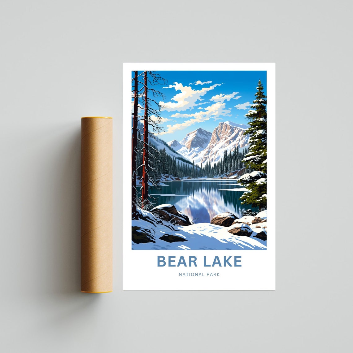 Personalized Bear Lake Travel Print Bear Lake Poster Colorado Wall Art Framed Present Gift Colorado Present - Image 4