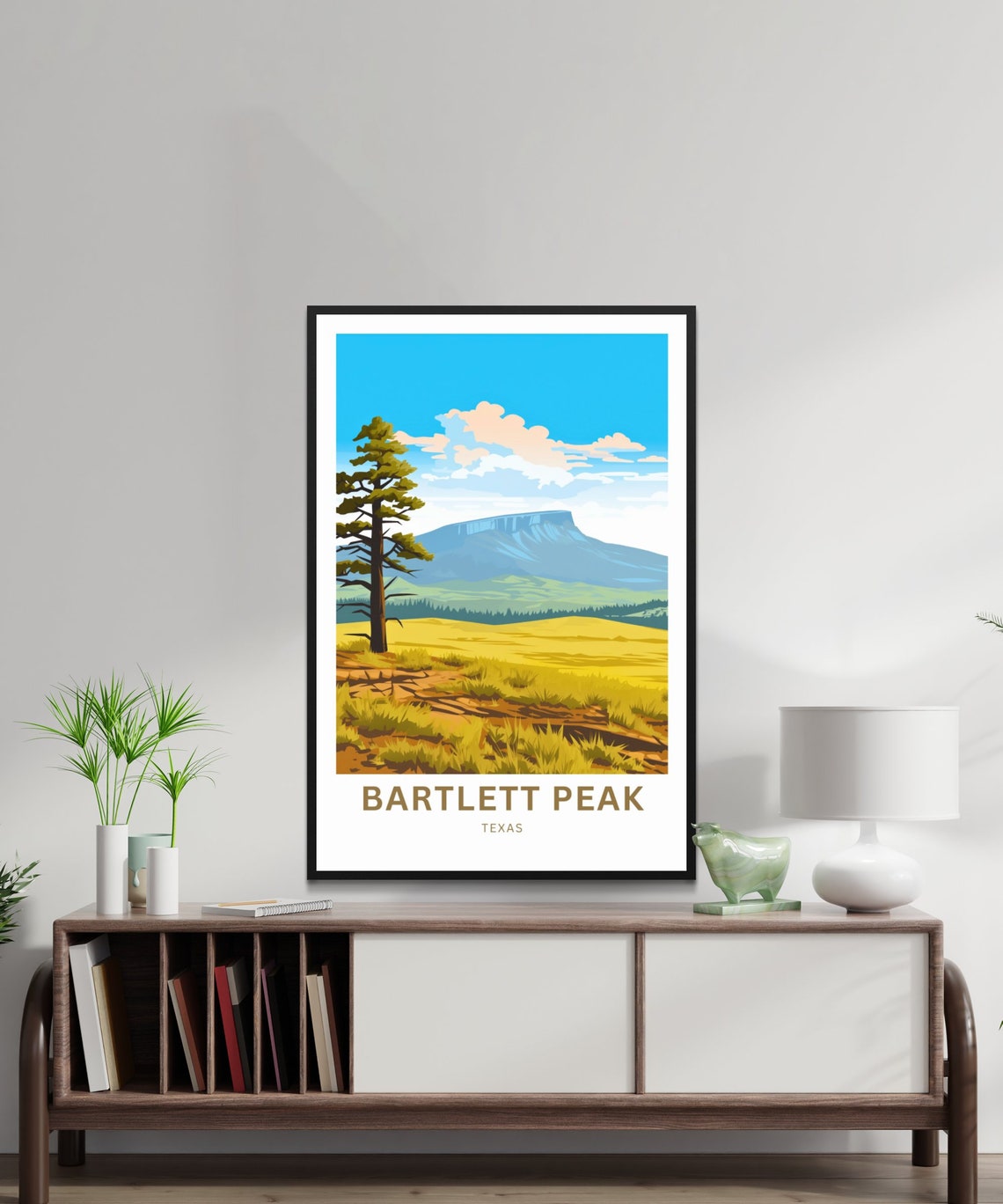 Bartlett Peak Texas Pine Mesa Grassland Vintage Travel Poster - Image 3