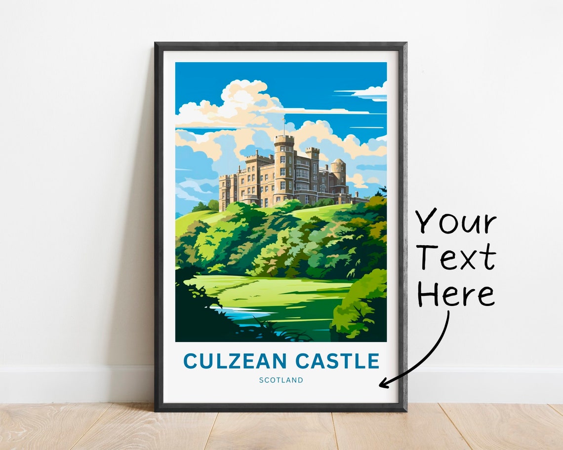 Culzean Castle Scotland Hilltop Estate Lush Gardens View Poster