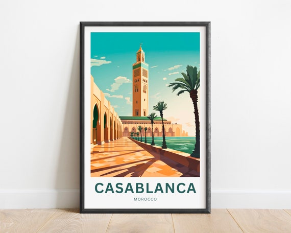 Casablanca Morocco Modern Minimalist Art Print