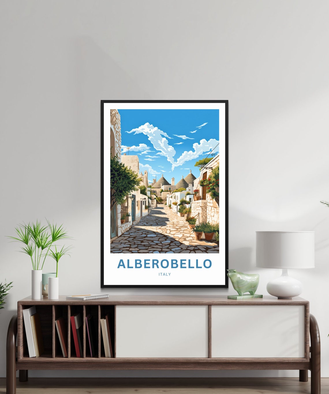 Personalized Alberobello Italy Trulli Village Street Gift Poster - Image 2