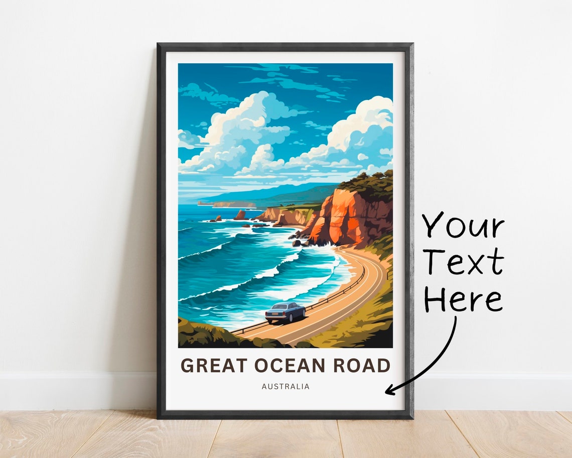 Great Ocean Road Australia Personalized Poster with Coastal Highway