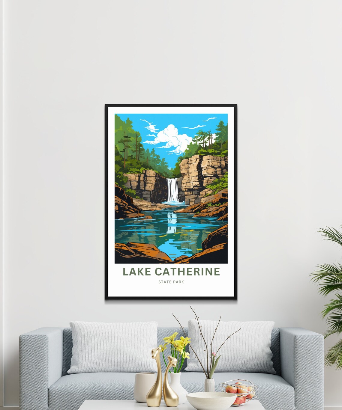 Lake Catherine Travel Print, Arkansas State Park Poster - Image 3