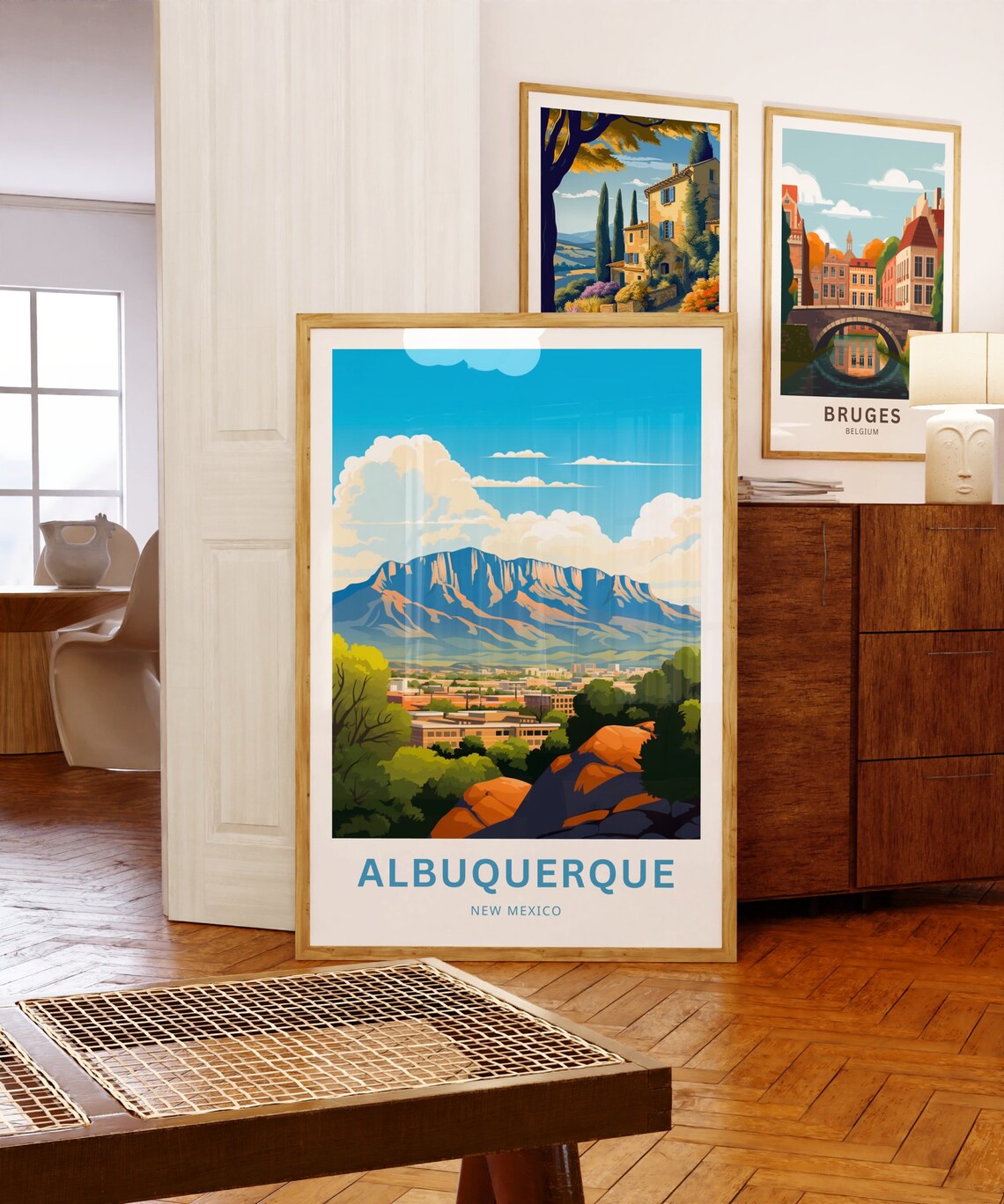 Albuquerque New Mexico Desert City Sandia Mountains Travel Poster - Image 5