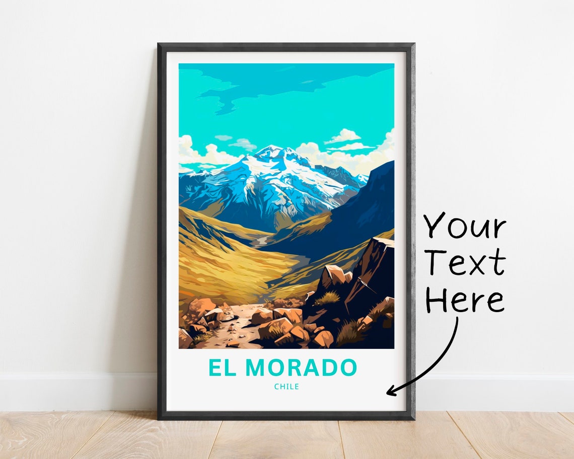 Personalized El Morado Travel Print El Morado Poster Chile Wall Art Framed Present Gift Chile Present