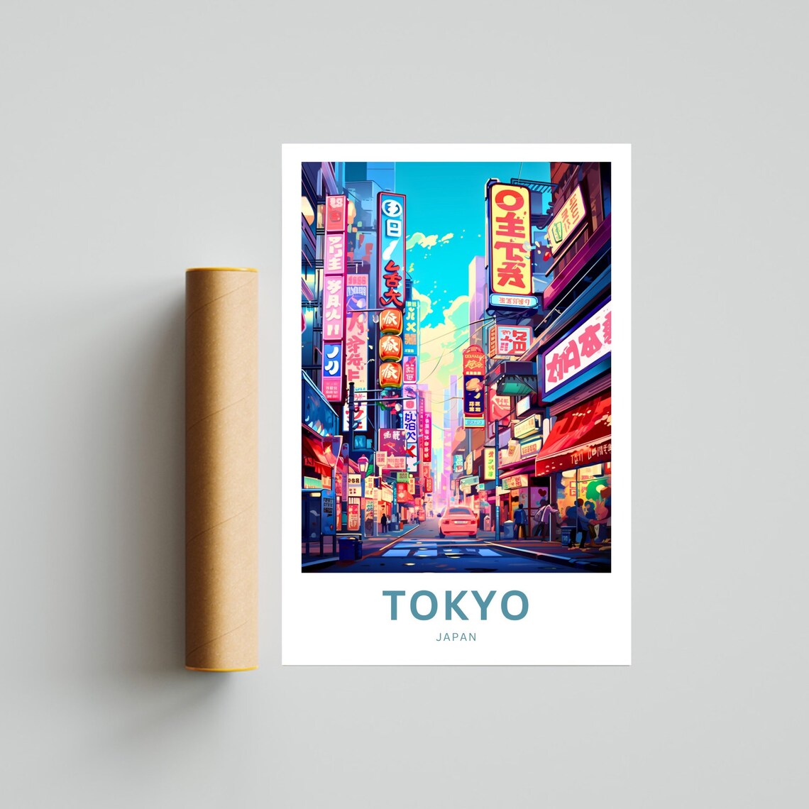 Tokyo Japan Anime Street Signs Colorful Pop Art Travel Poster - Image 4