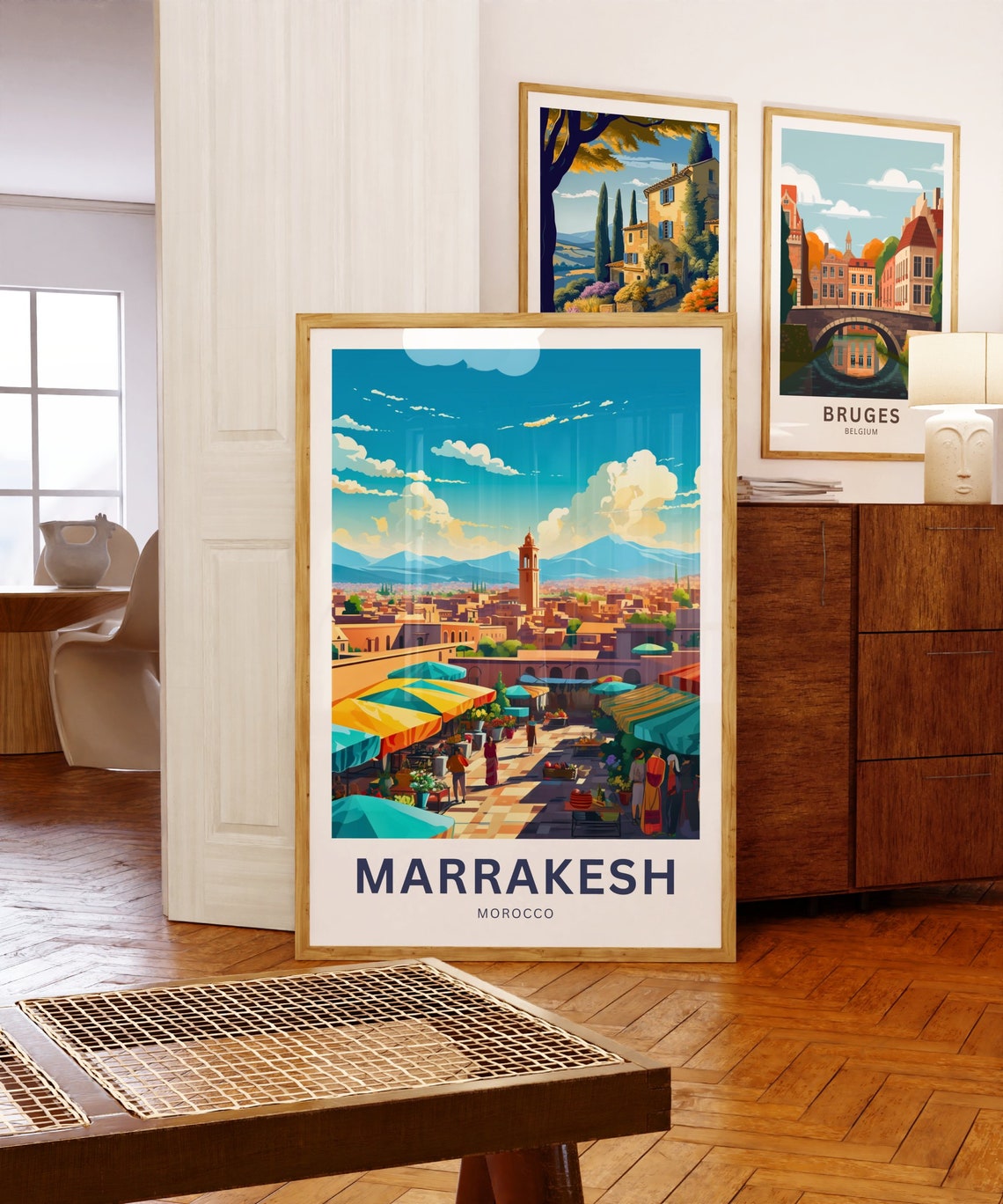 Marrakesh Travel Print Marrakesh Poster Morocco Wall Art Framed Present Gift Morocco Present - Image 5