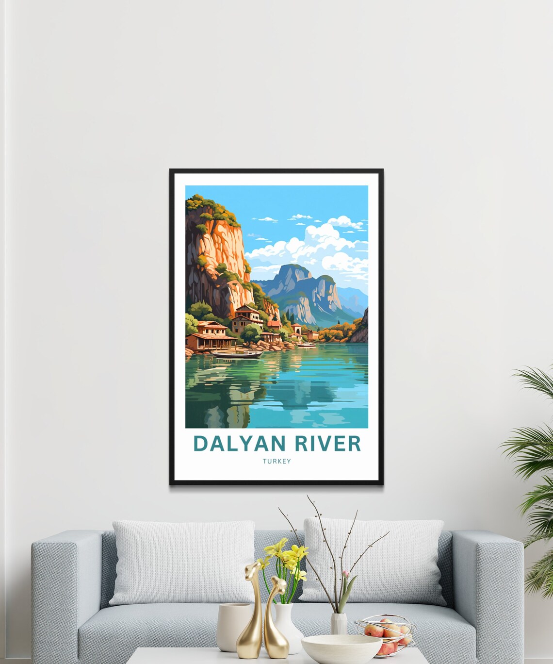 Personalized Dalyan River Travel Poster, Turkey - Image 3