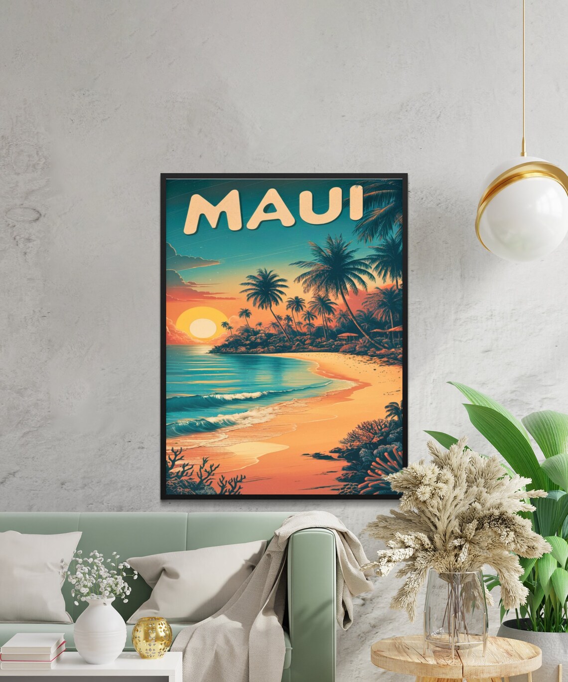 Maui Vintage Travel Poster, Hawaii Wall Art - Image 2
