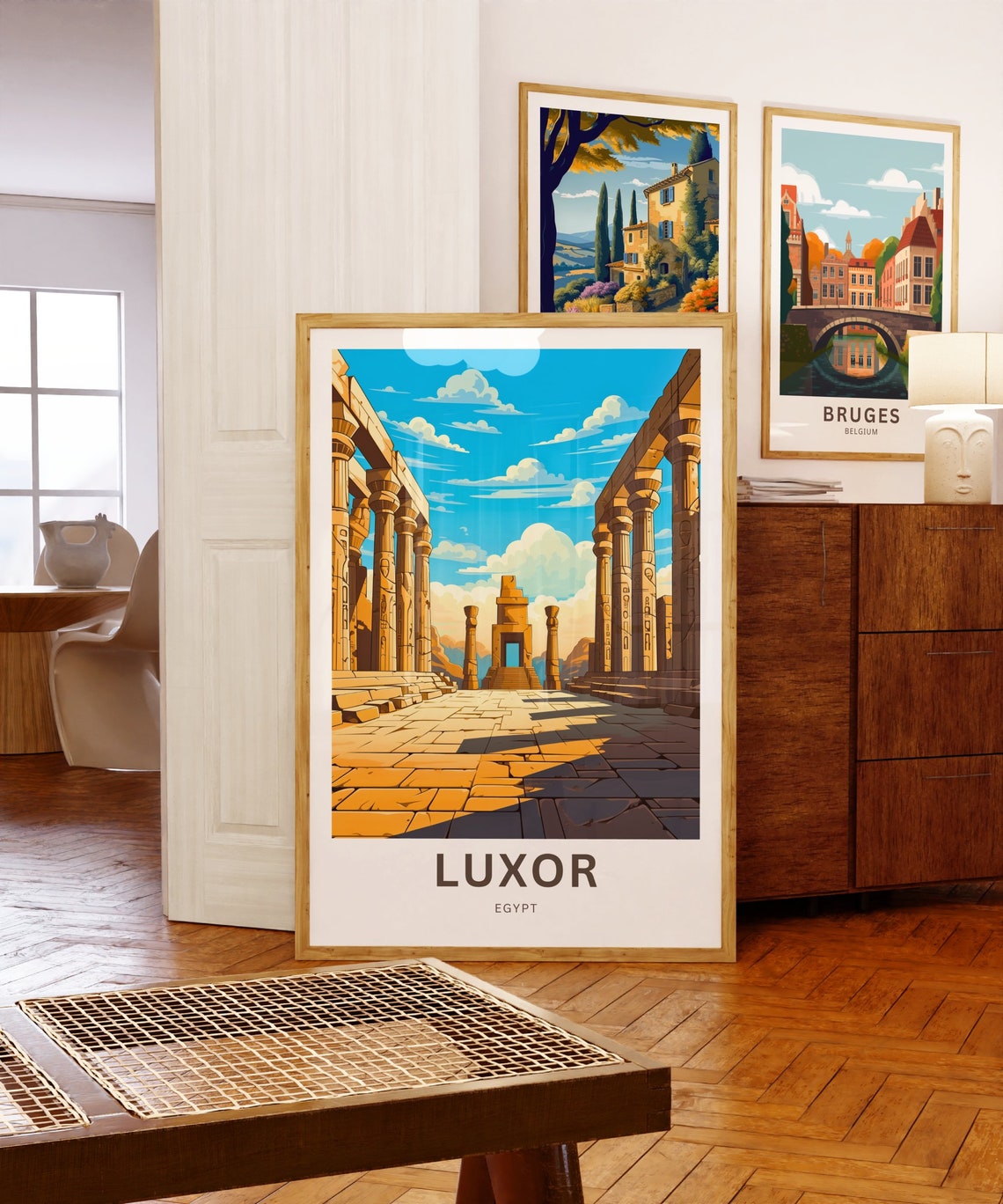 Luxor Travel Print Luxor Poster Egypt Wall Art Framed Present Gift Egypt Present Egypt Decor Custom Text Personalized - Image 5