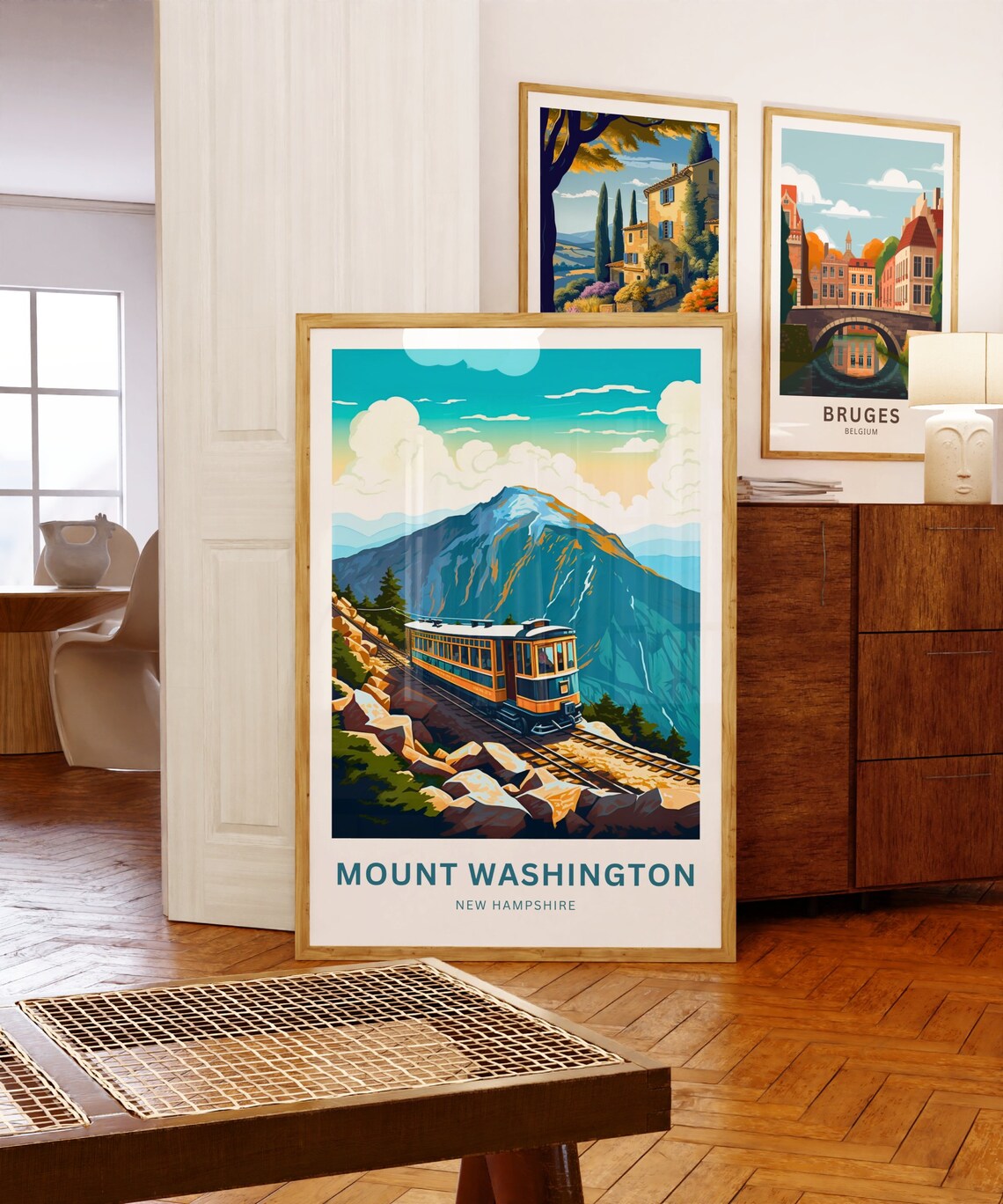 Mount Washington Travel Poster, New Hampshire Landmark - Image 5