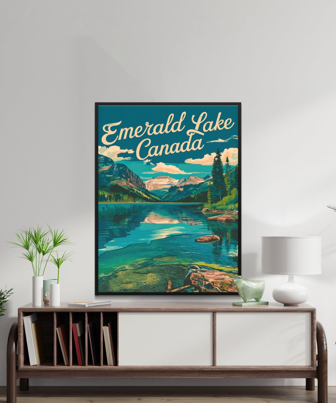 Emerald Lake Canada Vintage Turquoise Lake Mountain View Poster - Image 3