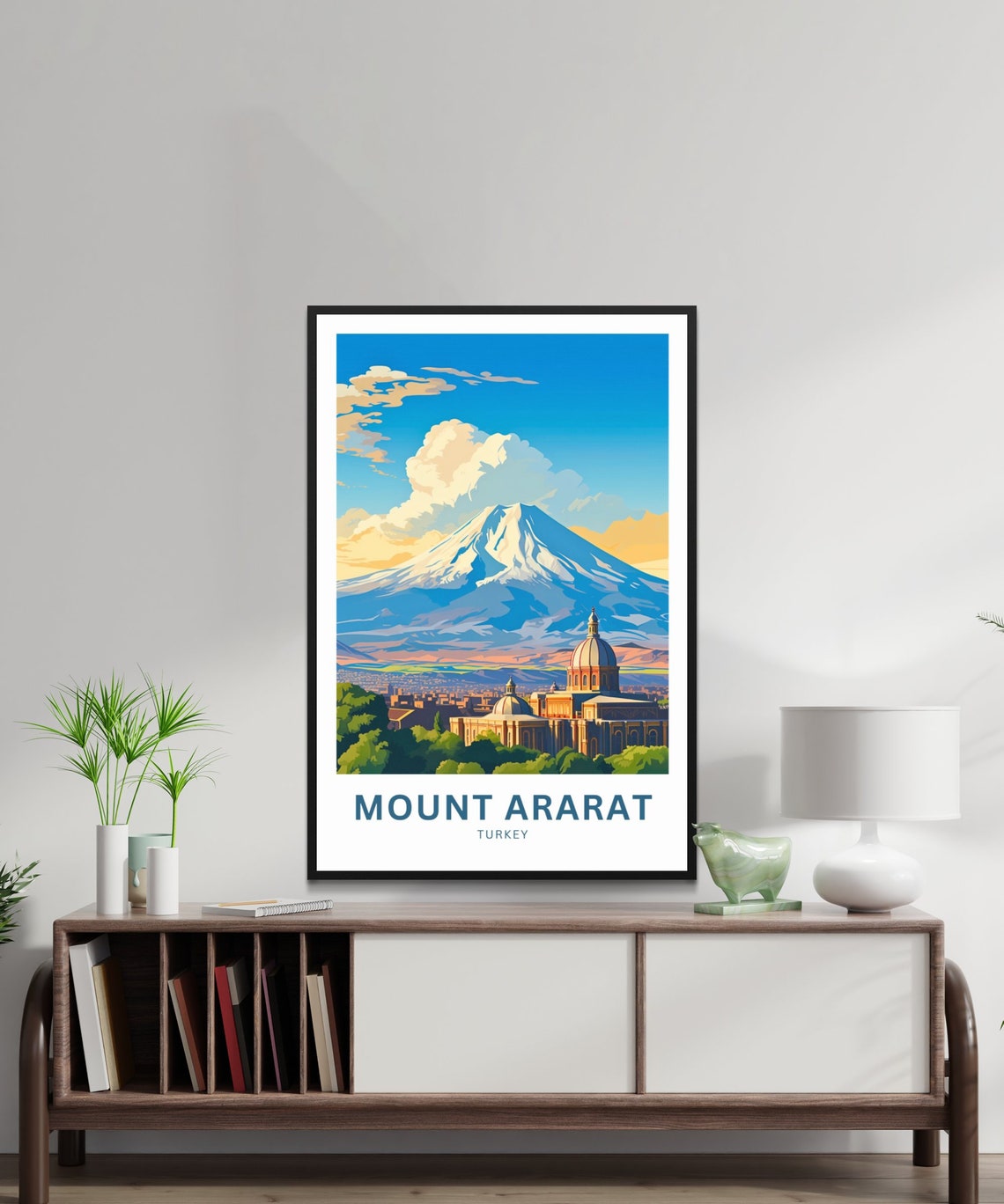 Personalized Mount Ararat Turkey Volcano View Custom Travel Poster - Image 2