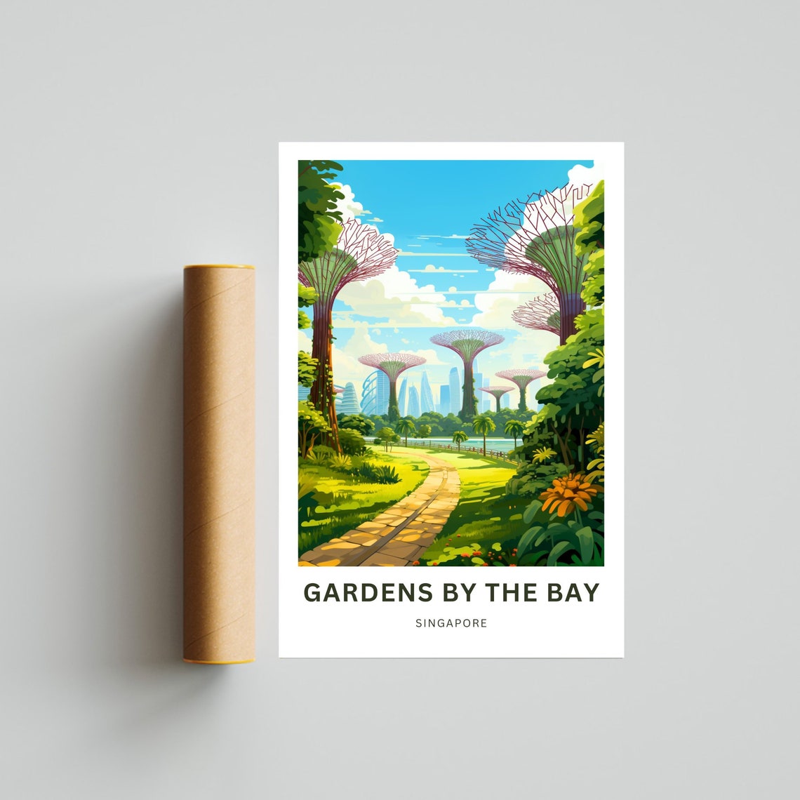 Personalized Gardens By The Bay Singapore Supertree Grove Poster - Image 4