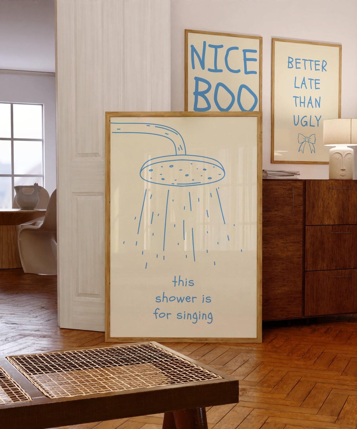 Bathroom Wall Art Fun Minimalist Prints Humorous Bath Decor Modern For Dopamine Cute