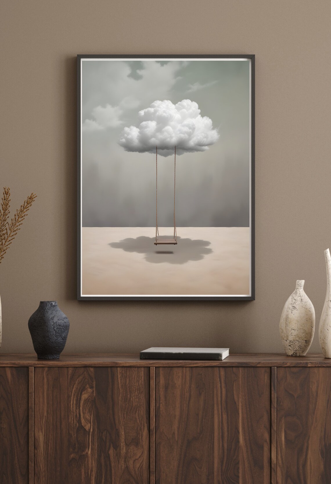 Desert Dreamscape Swing, Surreal Boho Wall Art - Image 4