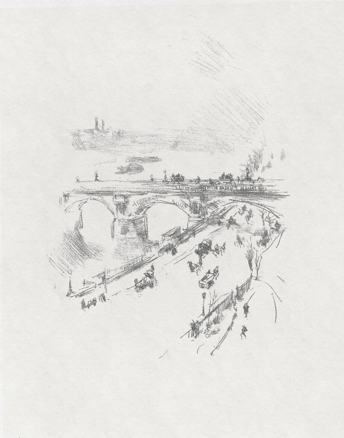 Vintage London Cityscape Sketch, Minimalist Art Print - Image 3