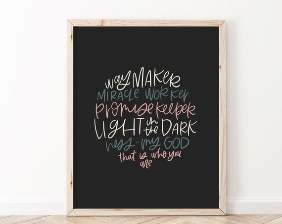 Waymaker Christian Scripture Art Print