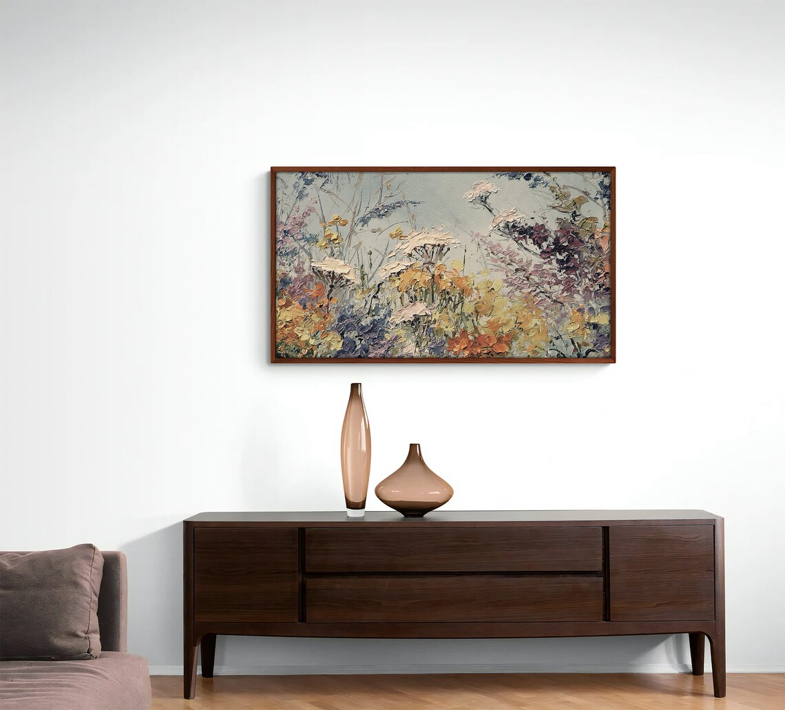 Abstract Floral Spring Flowers Wall Art Print - Image 4