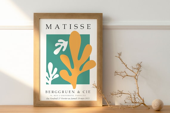 Matisse Berggruen Paris 1953 Exhibition Cutout Gallery Art Poster
