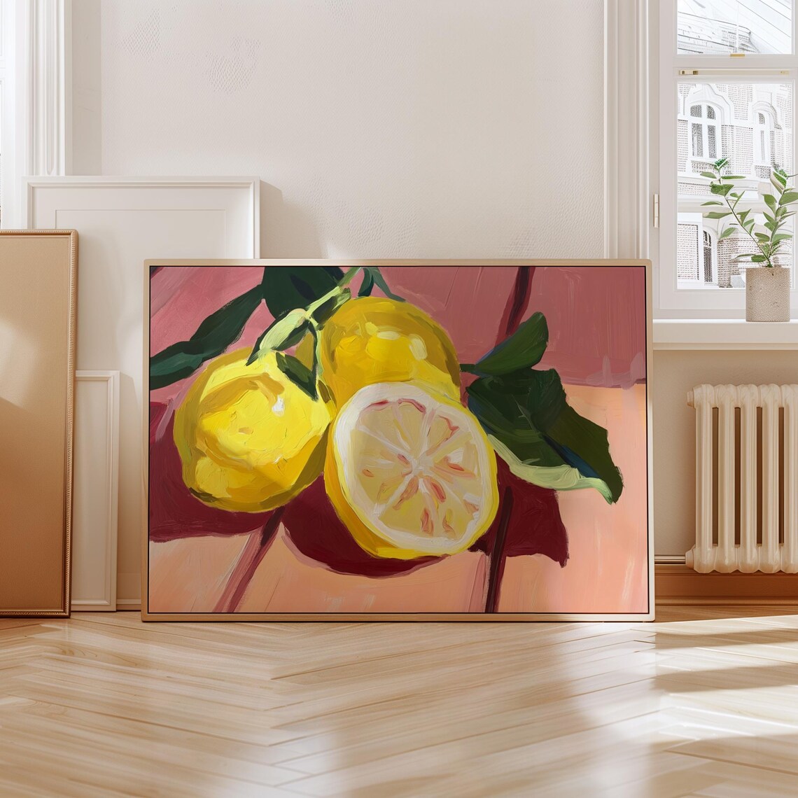 Lemon Wall Art Print Yellow Kitchen Decor Maximalist Fruit Art Summer Kitchen Print Trendy Gallery Wall - Image 2
