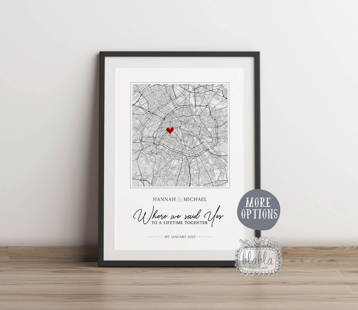Personalised Where We First Met Map Poster Manhattan New York 2011 - Image 2