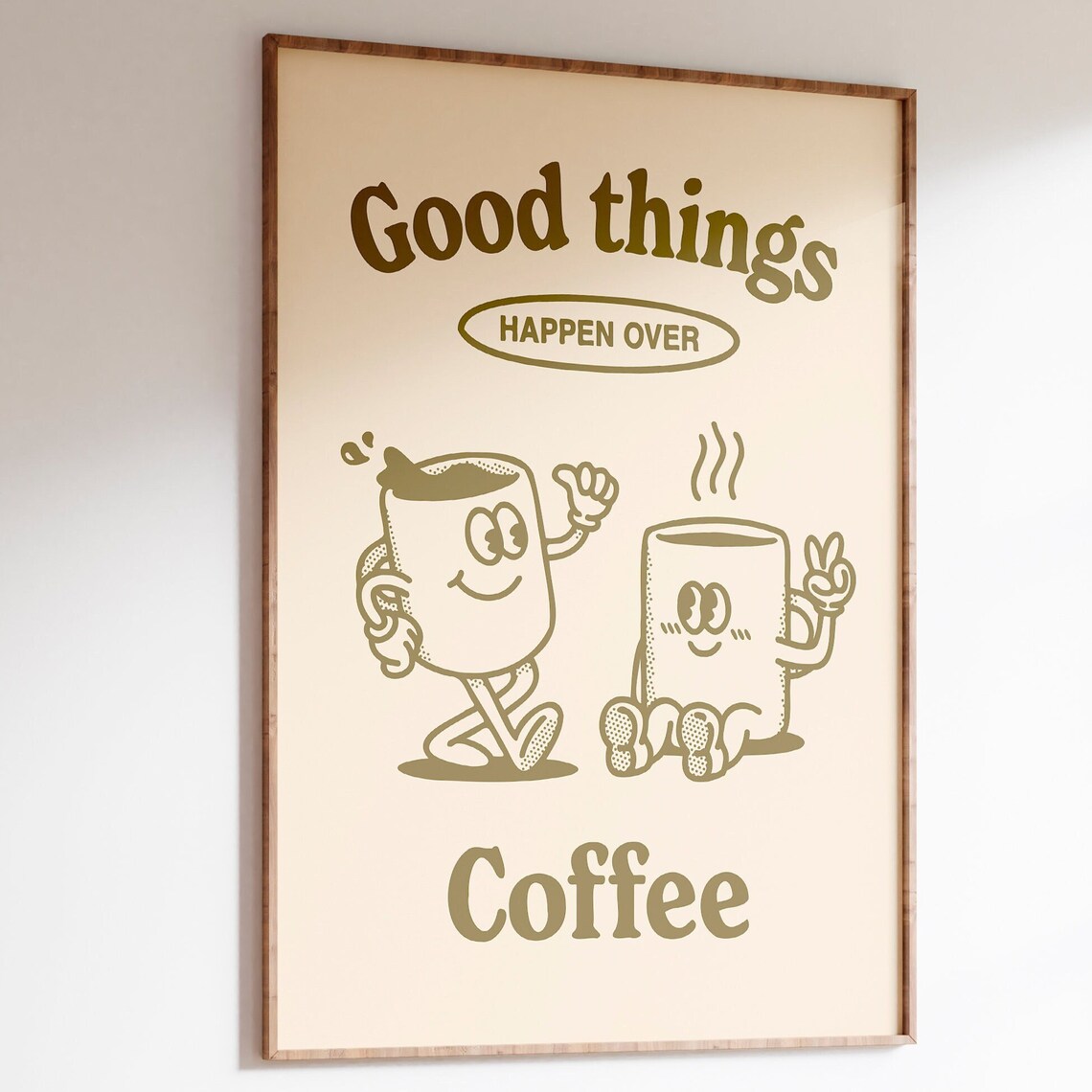 Vintage Coffee Poster, Coffee Bar Wall Art