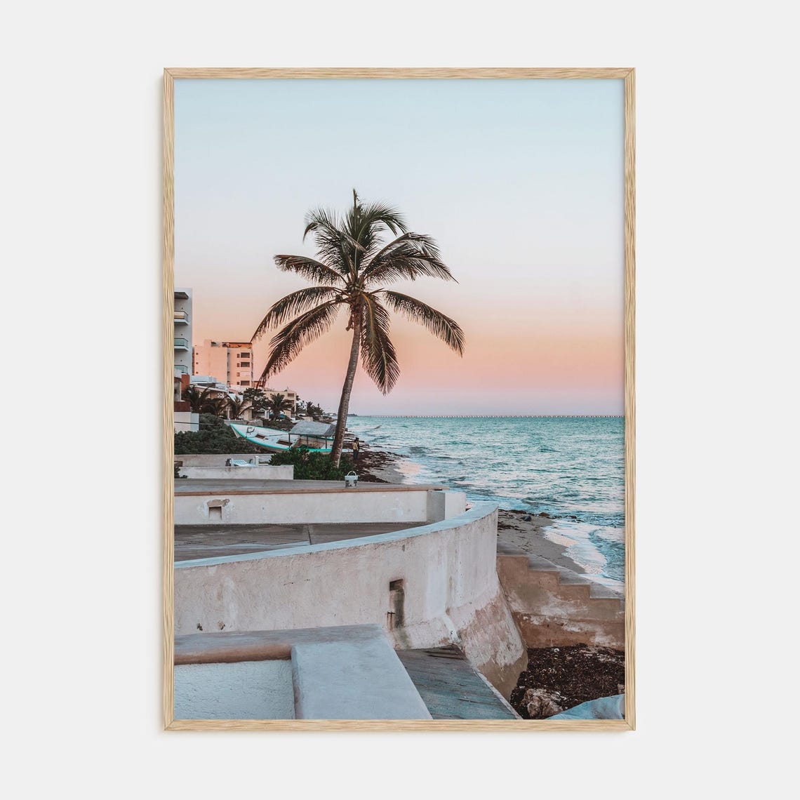 Fine Art Pink And Blue Sunset Print Color Photography Poster For Home Decor Wall Art