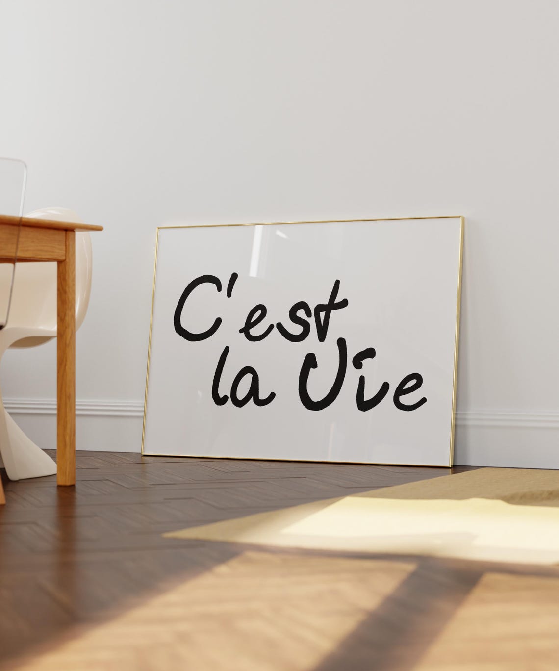 C'est La Vie French Handwritten Script Minimalist Quote Poster - Image 3