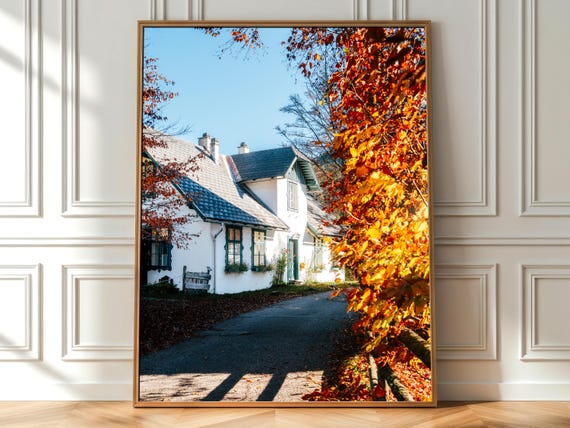Hinterstoder Austria Photo Print Autumn Cottage Art