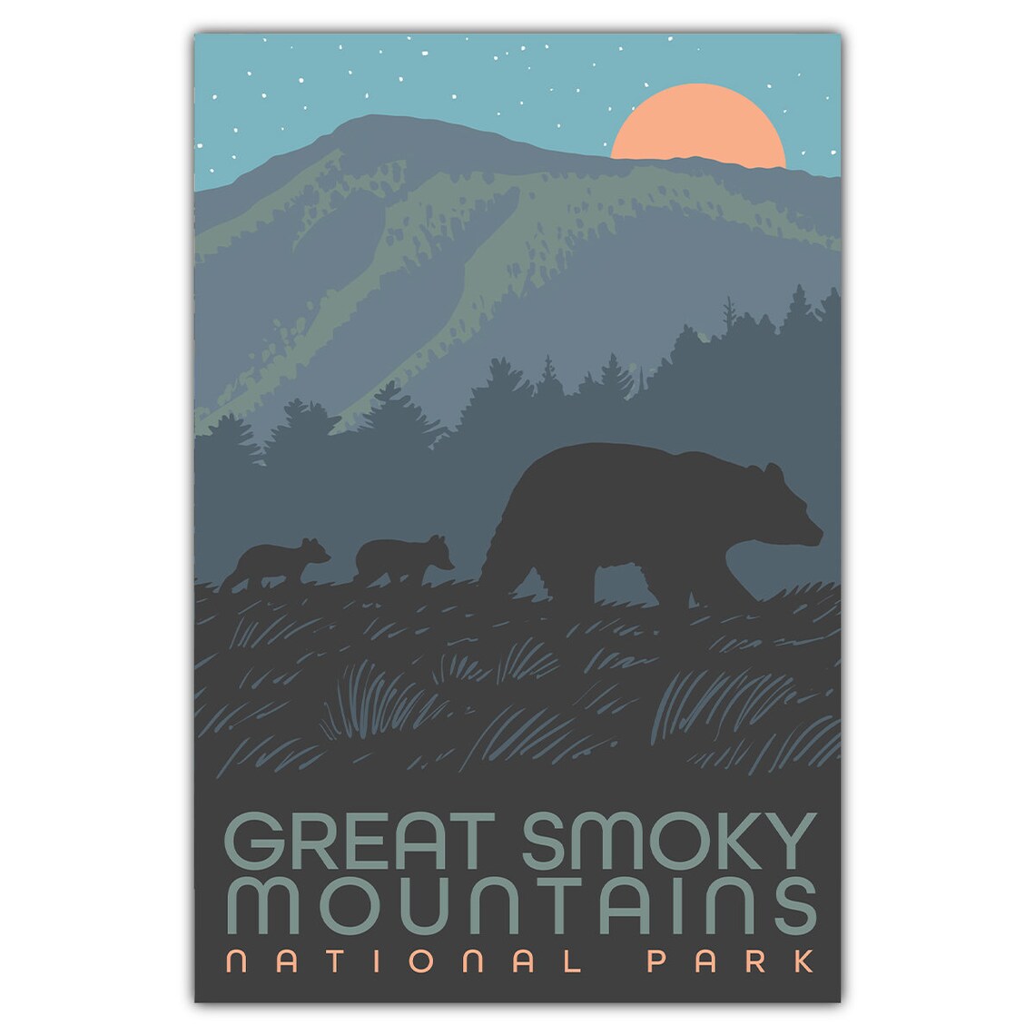 Great Smoky Mountains Cades Cove Travel Poster