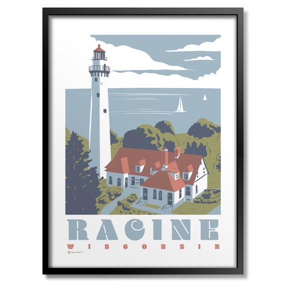 Racine Windpoint Lighthouse Print