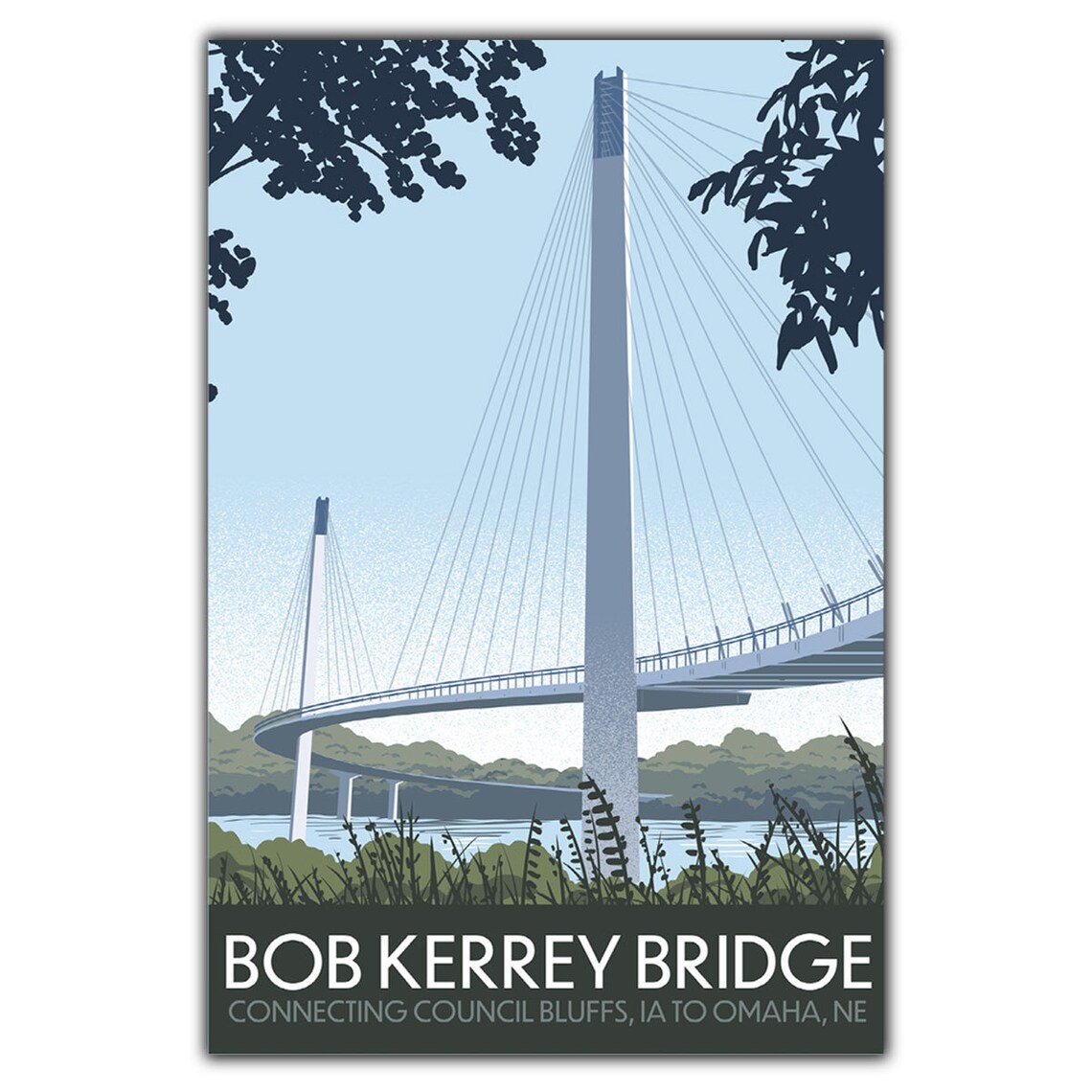 Bob Kerrey Bridge Travel Postcard Art Print