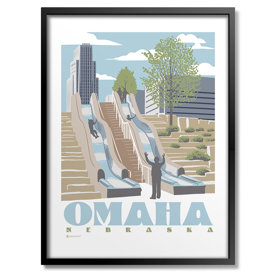 Omaha Slides Art Print