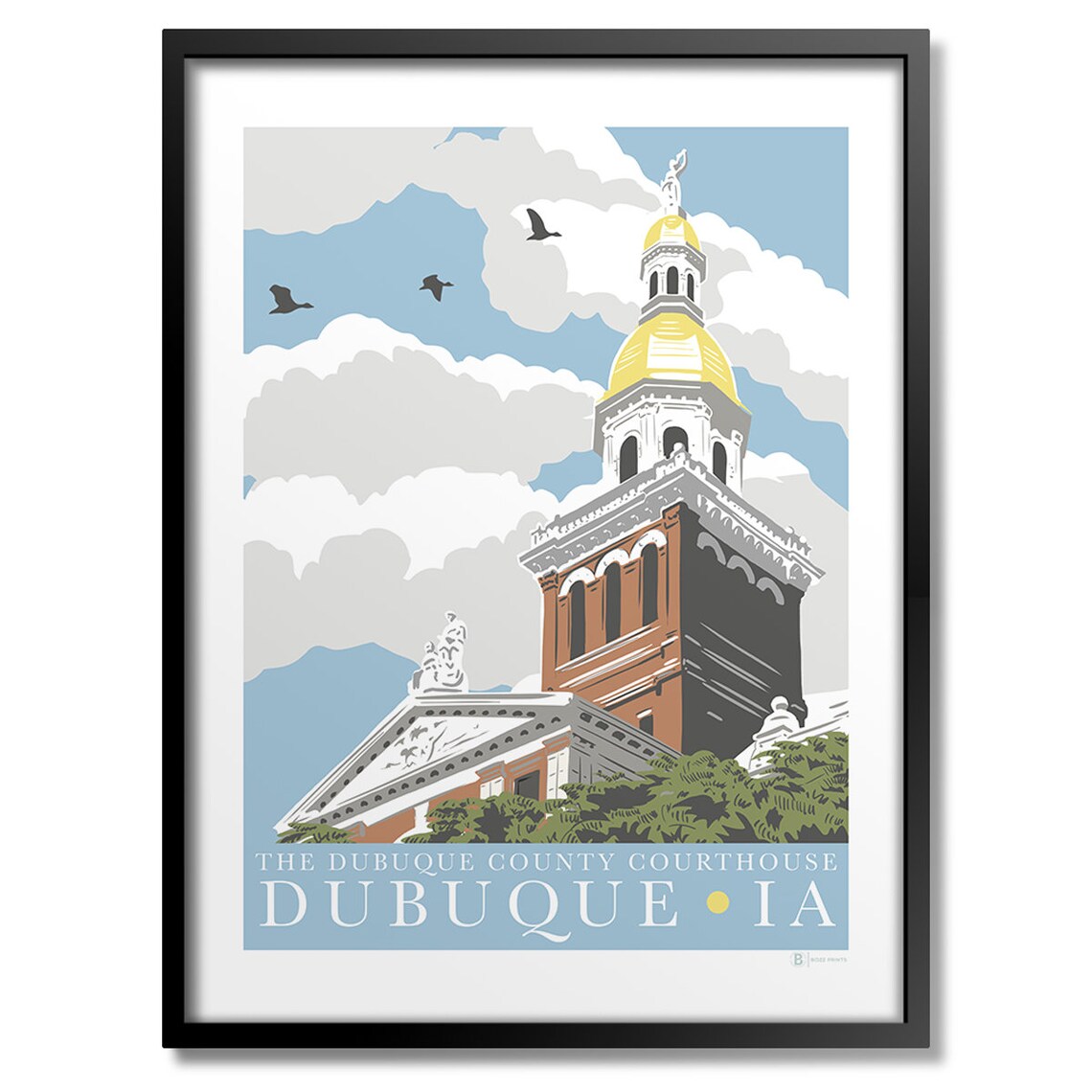 Dubuque Courthouse Art Print, Iowa Landmark