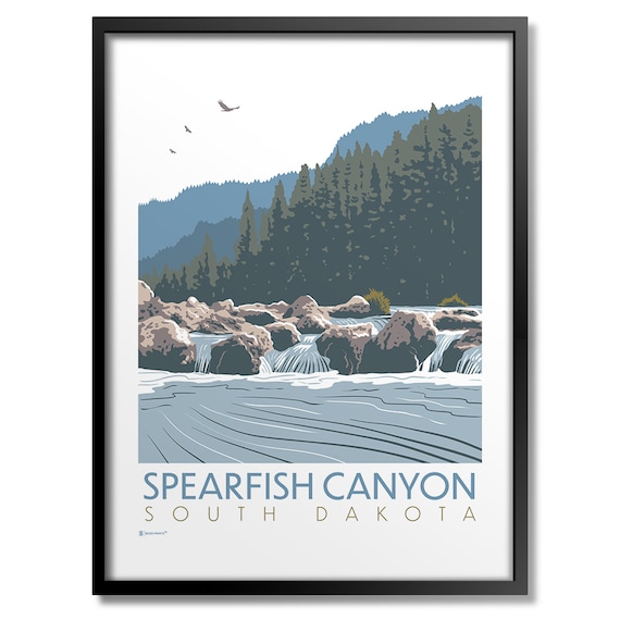 Spearfish Canyon Art Print, Nature Landscape