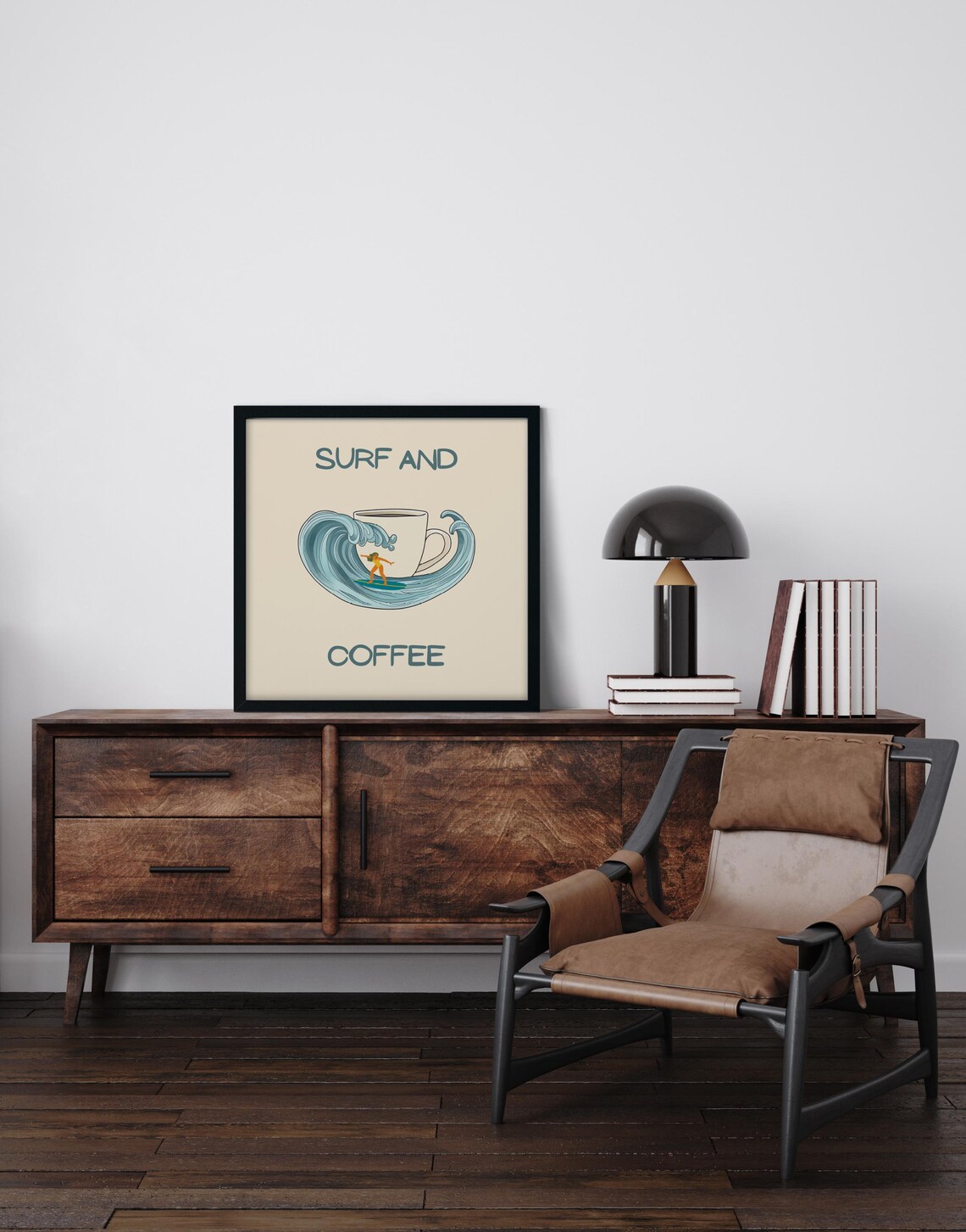 Coffee Poster Print, Surf And Americano Coffee - Image 4