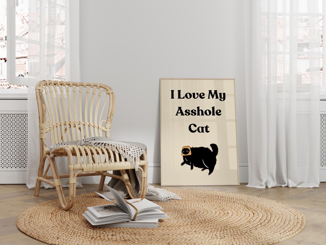 I Love My Cat, Funny Cat Mom Poster - Image 4