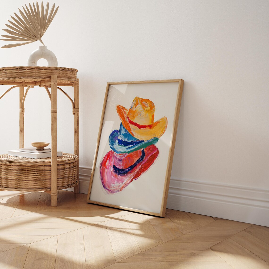 Cowboy Hats Colorful Abstract Western Wall Decor - Image 5