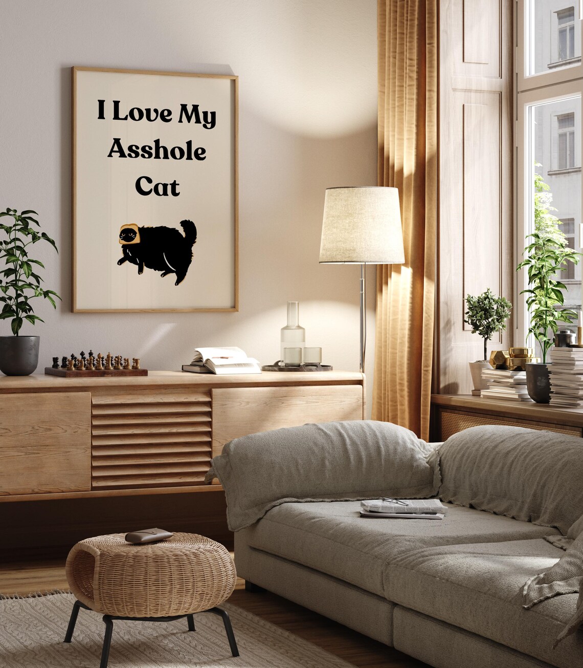 I Love My Cat, Funny Cat Mom Poster - Image 3