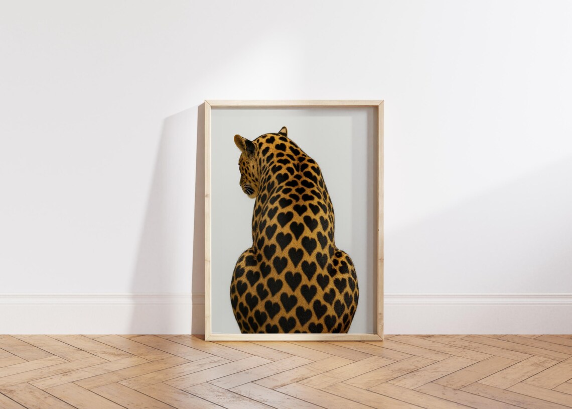 Leopard Heart Print, Modern Safari Decor - Image 5