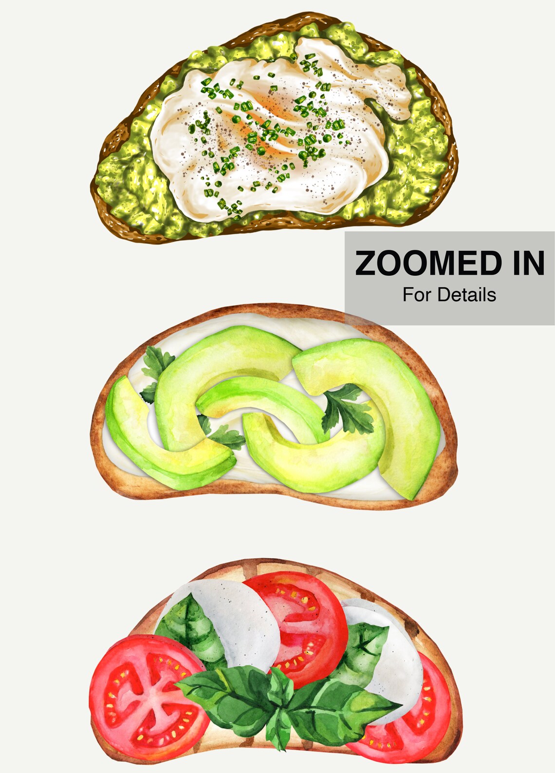 Avocado Toast, Minimalist Kitchen Art Print - Image 5