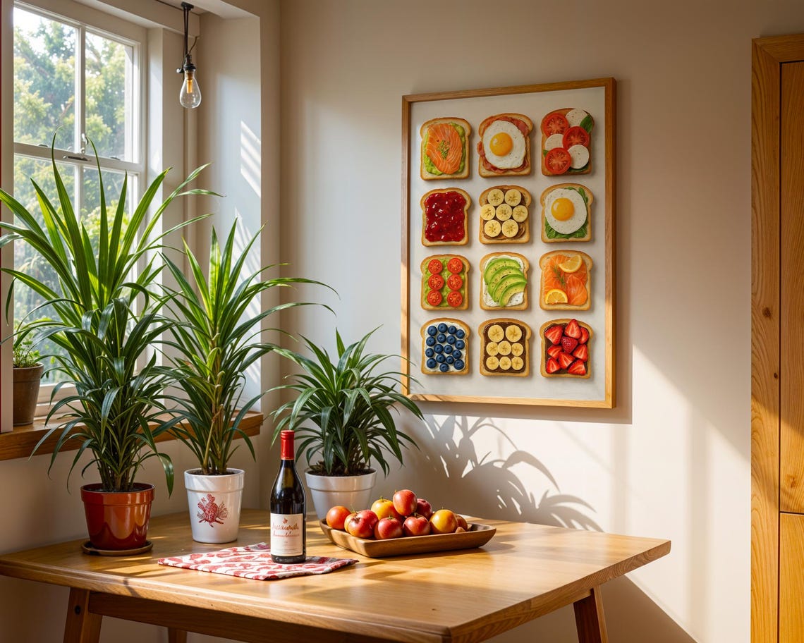 Toast Breakfast Poster Print, Kitchen Wall Art - Image 2