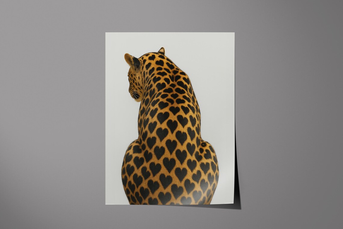 Leopard Heart Print, Modern Safari Decor - Image 6