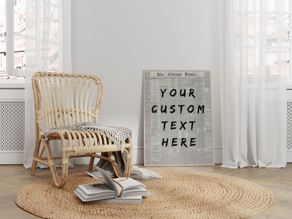 Custom Quote Vintage Newspaper Art Print - Image 3