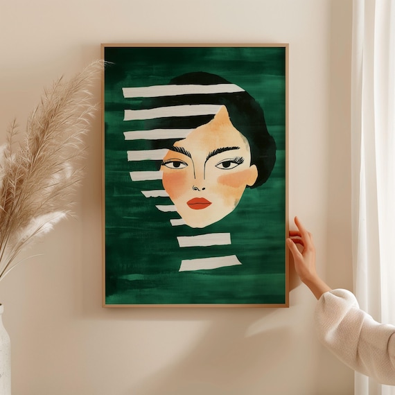Abstract Portrait, Minimalist Face Illustration