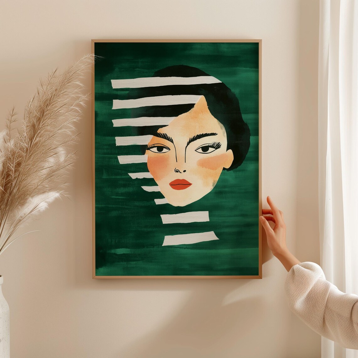 Abstract Portrait, Minimalist Face Illustration